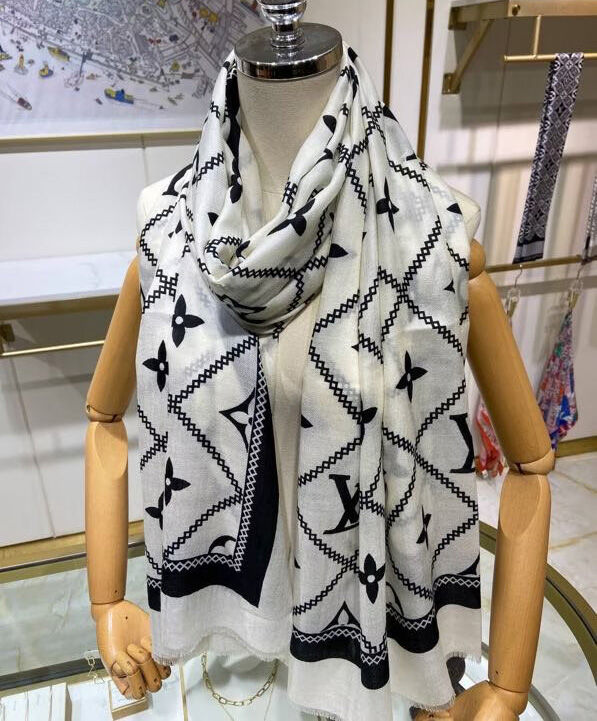 Louis Vuitton Scarf Women s Crosillon Scarf White