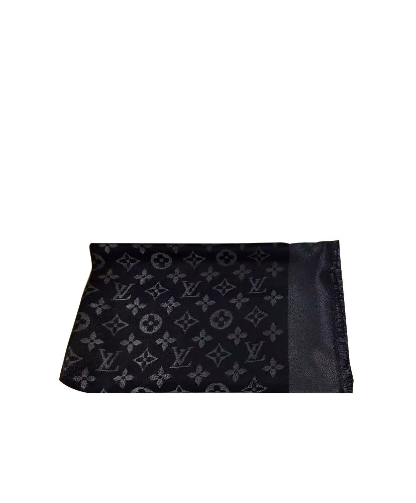 Louis Vuitton Scarf Monogram Shine Shawl Black