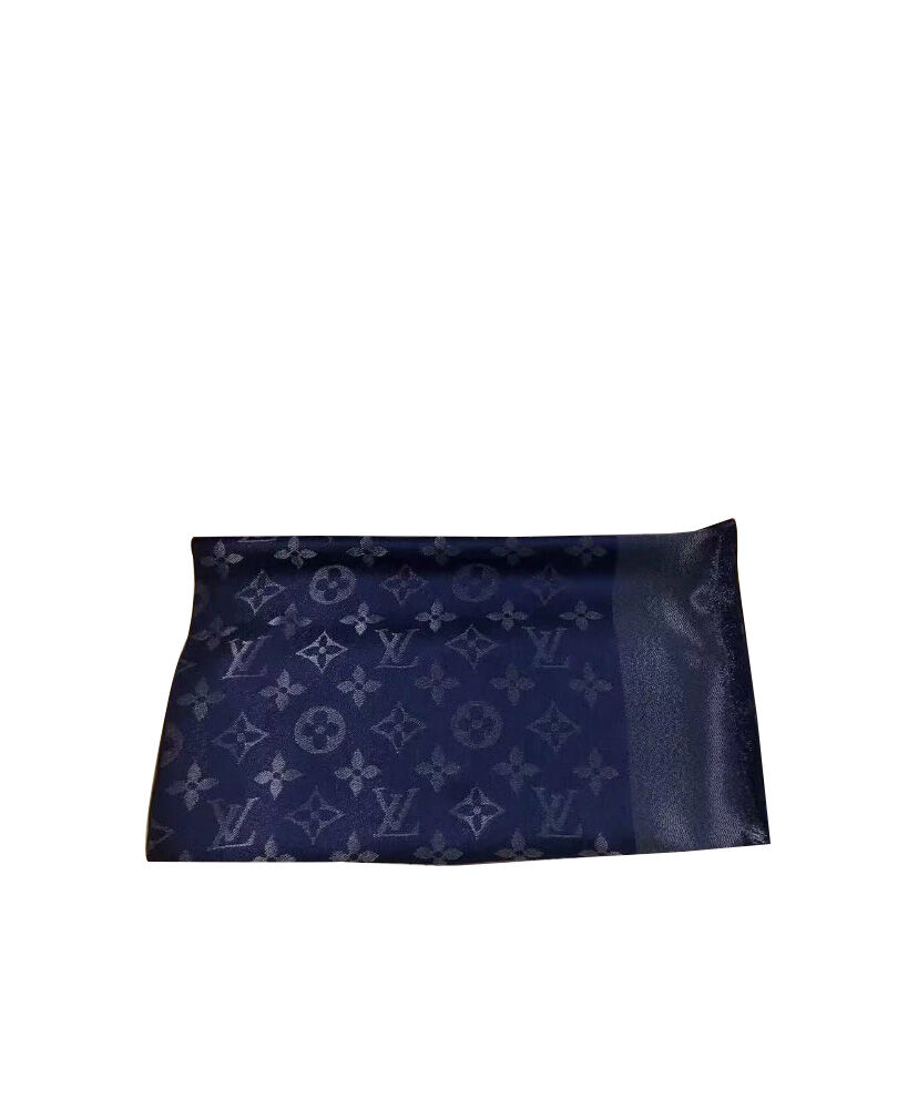 Louis Vuitton Scarf Monogram Shine Shawl Dark Blue