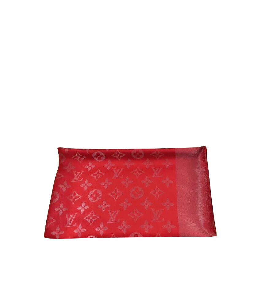 Louis Vuitton Scarf Monogram Shine Shawl Red