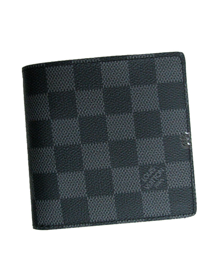 Louis Vuitton Wallet Damier Graphite Canvas Marco Wallet M62664 Black