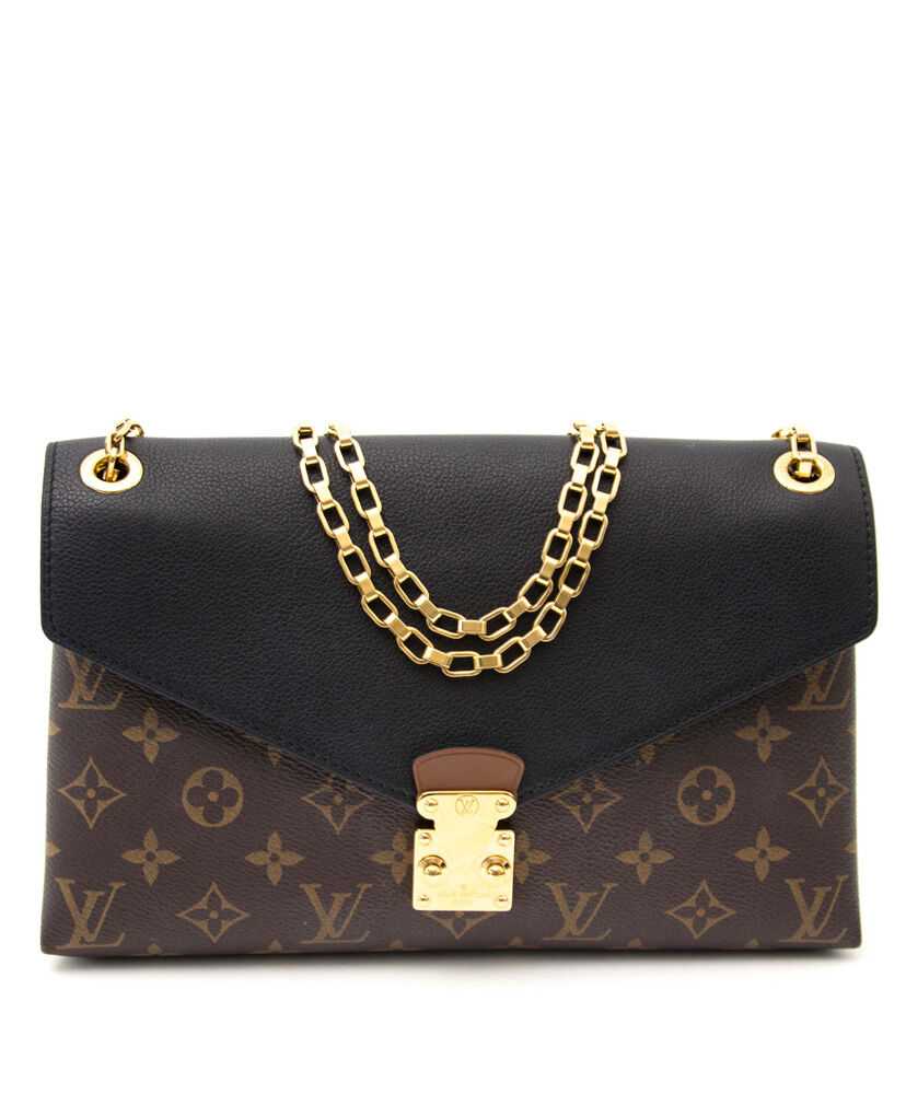 Louis Vuitton Monogram Canvas Pallas Chain Havane M41201 Black