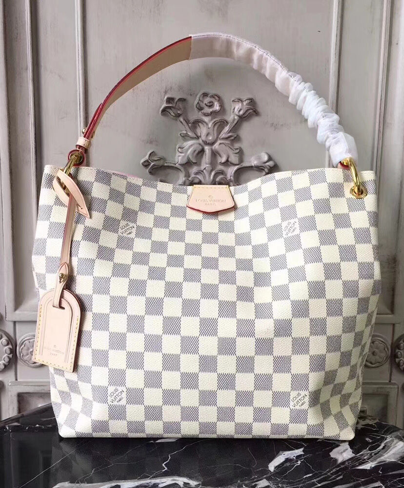 Louis Vuitton Graceful MM N42232 White - Click Image to Close