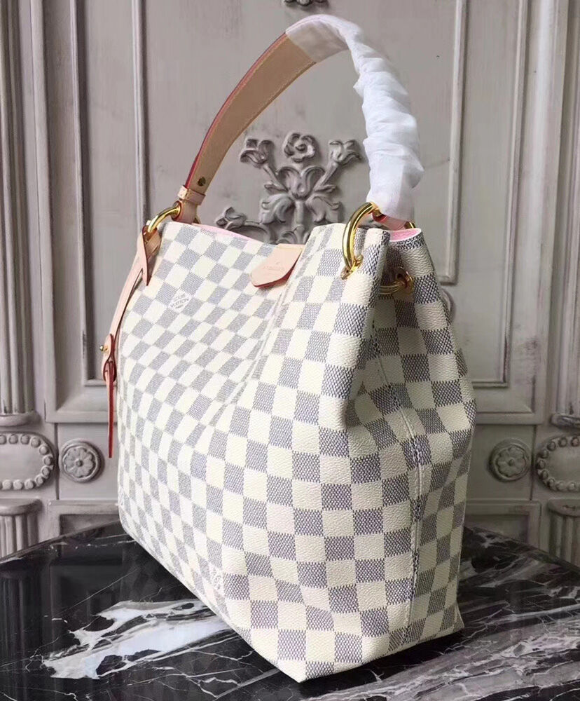 Louis Vuitton Graceful MM N42232 White - Click Image to Close