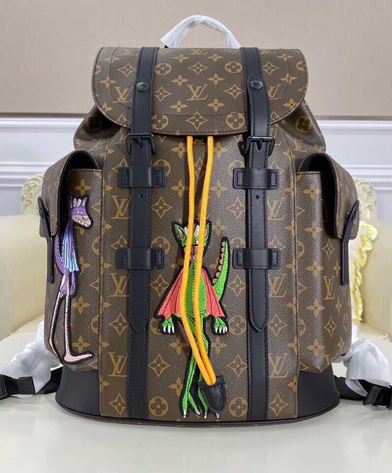 Auth LOUIS VUITTON Monogram Friends Dragon Christopher PM Backpack M45617  99436g