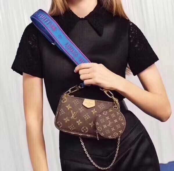 Louis Vuitton Outlet Monogram Canvas Original Leather M44823 blue