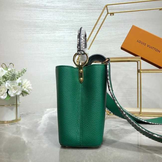 Louis Vuitton Outlet original taurillon leather Capucines BB M48865 green
