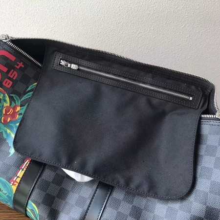 Louis Vuitton Outlet Damier Graphite Keepall 45 with Shoulder Strap N50002 Coconut tree