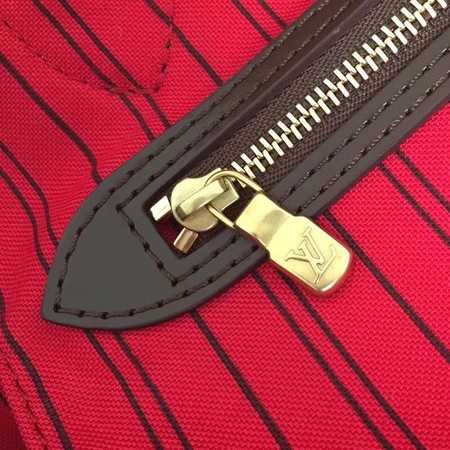 Louis Vuitton Outlet original damier ebene neverfull mm n41358 red