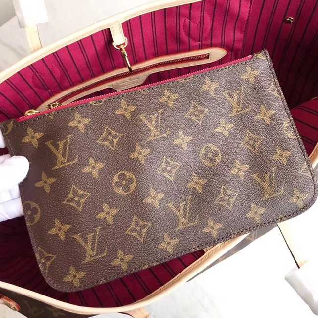 Louis Vuitton Outlet Monogram Canvas Original NEVERFULL GM M40990 red