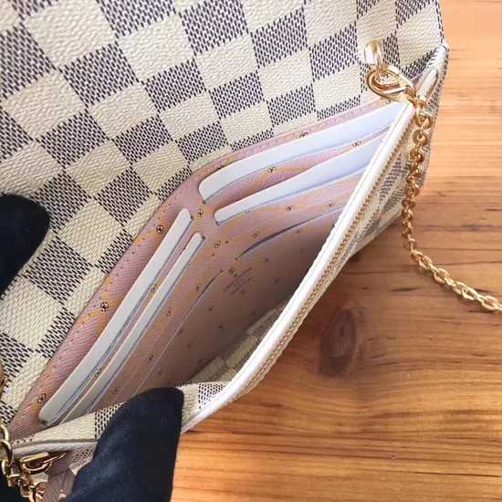 Louis Vuitton Outlet Pochette Weekend original Damier Azur Canvas N60108