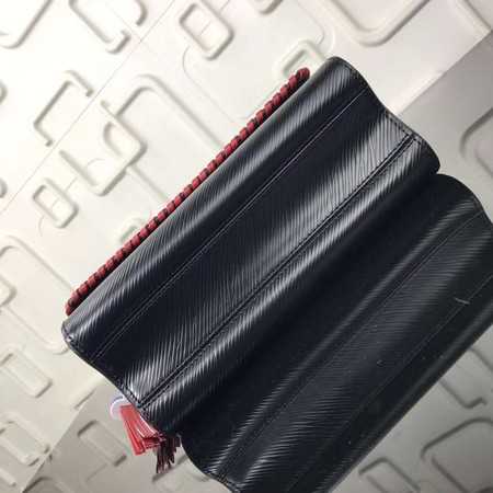 Louis Vuitton Outlet original epi leather twist Monogram flower M50282 black