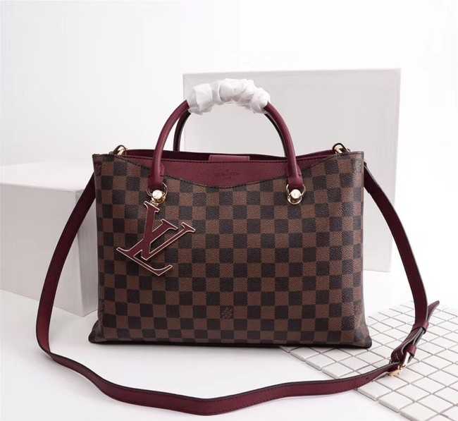 Louis Vuitton Outlet Damier Ebene Canvas RIVERSIDE M55040 fuchsia
