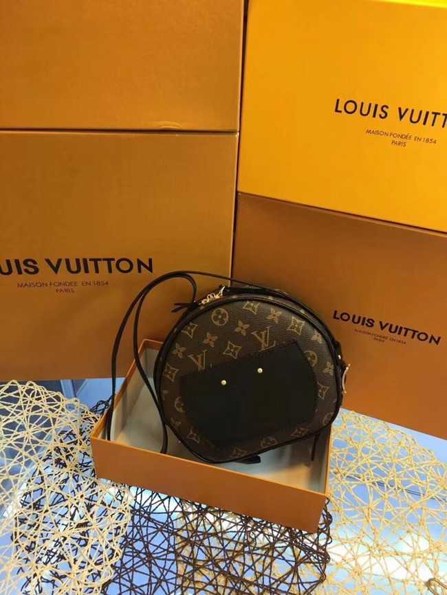 Louis Vuitton Outlet monogram canvas BOITE CHAPEAU SOUPLE M52294 black