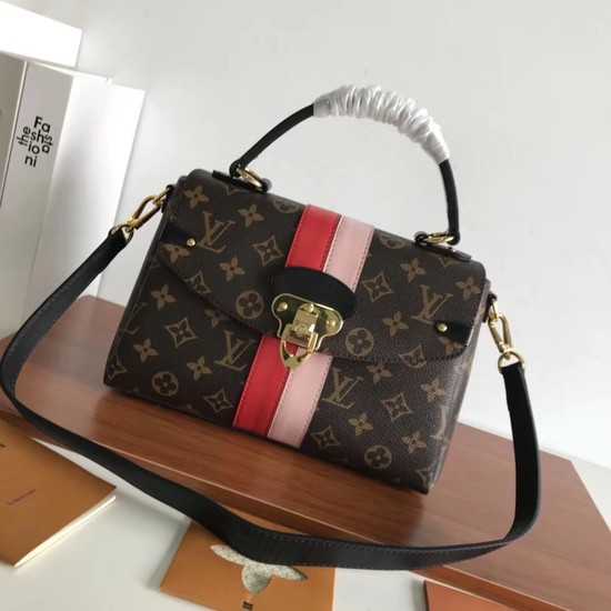 Louis Vuitton Outlet original monogram canvas ONE HANDLE 48998 pink&red