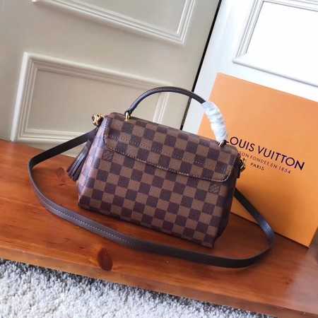 Louis Vuitton Outlet Damier Ebene Canvas Croisette Hand Carry Shoulder Handbag N53000