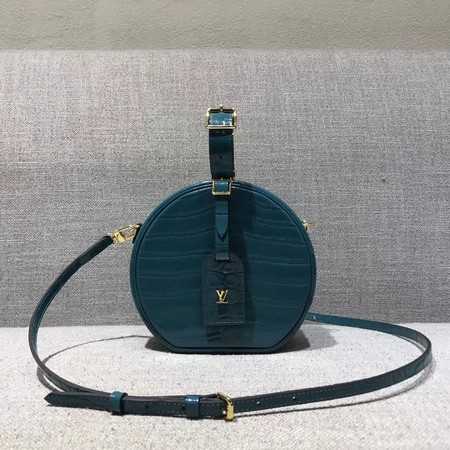 Louis Vuitton Outlet original Croco Leather petite boite chapeau M43516 blue