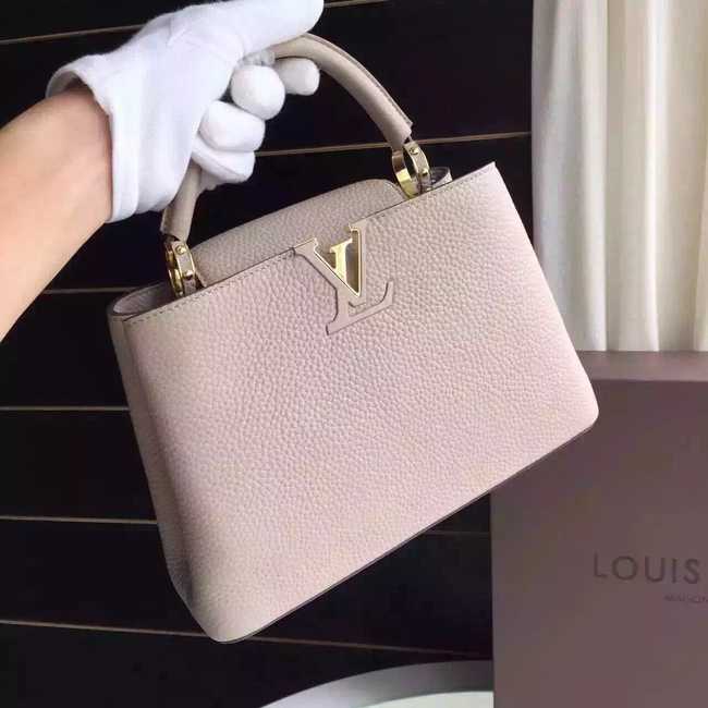 Louis Vuitton Outlet Capucines BB Tote Bag 94754 Light Grey
