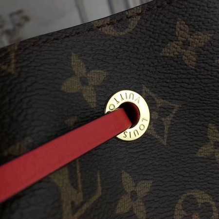 Louis Vuitton Outlet monogram canvas original bag neonoe M44020 red