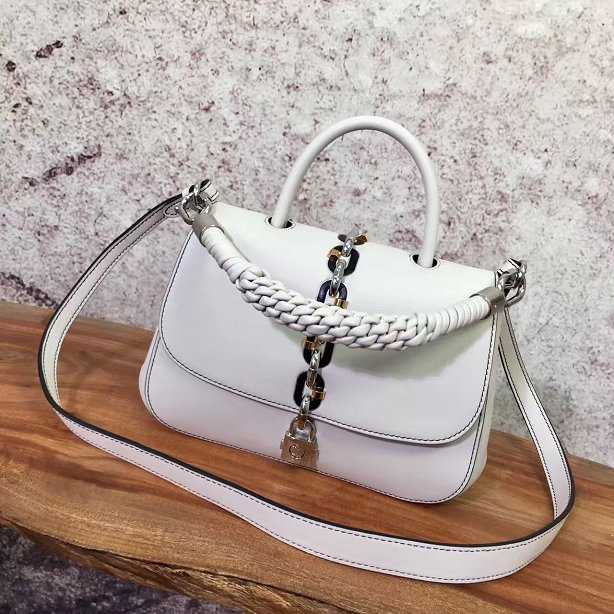 2017 Louis Vuitton Outlet original leather chain it bag pm M54619 white