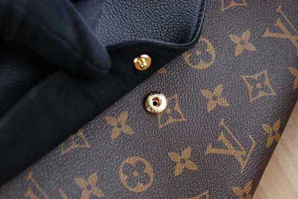 Hot 2015 lous vuiton monogram&calfskin twinset m50185 black
