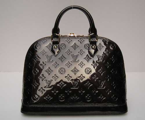 Louis Vuitton Outlet Monogram vernis Alma mm coffee M93595