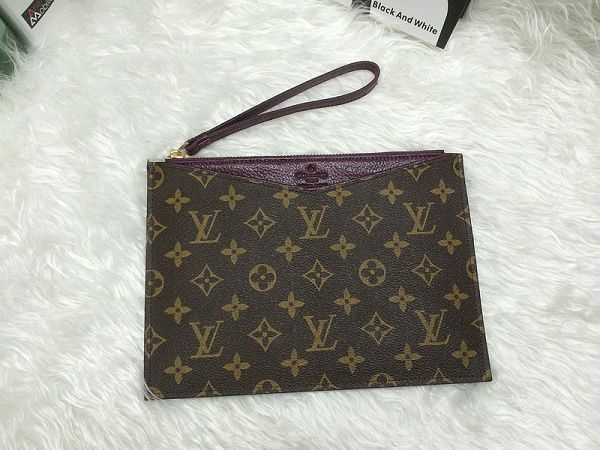 2014 Louis Vuitton Outlet monogram canvas pochette pallas m60609 purple