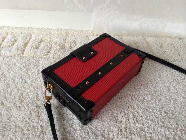 2015 Louis Vuitton Outlet petite malle bag epi leather M50013 red(original leather)