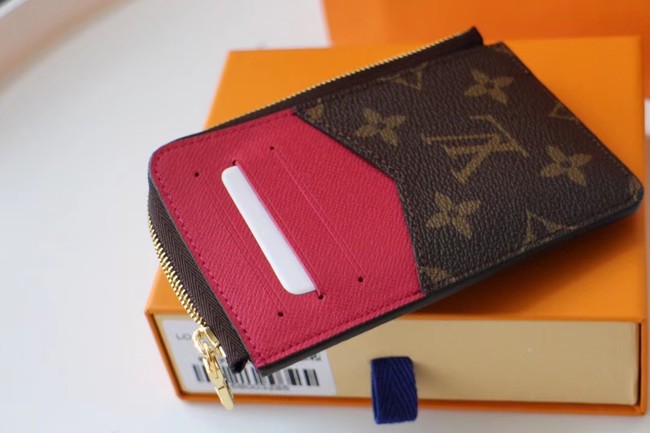 Louis Vuitton Outlet Monogram Canvas original CARD HOLDER M60167 rose
