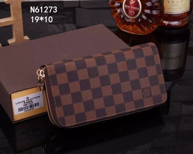 Louis Vuitton Outlet Damier Ebene Canvas Wallet M61723 Coffee