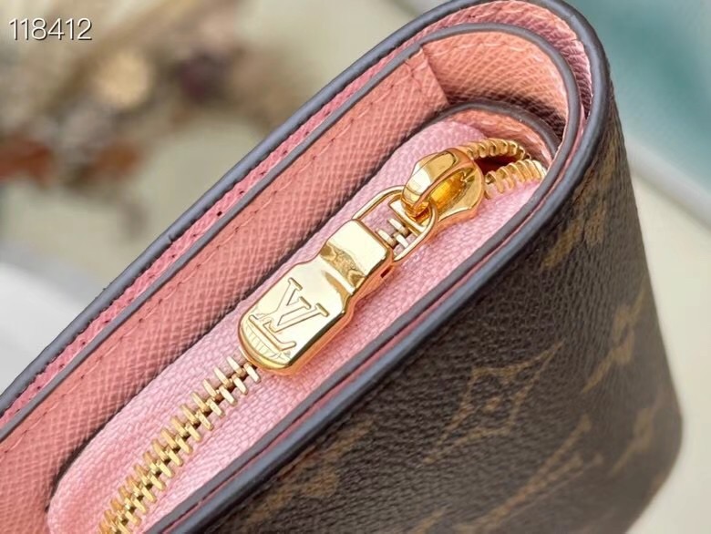 Louis Vuitton Outlet Monogram coated canvas JULIETTE WALLET N60381 pink