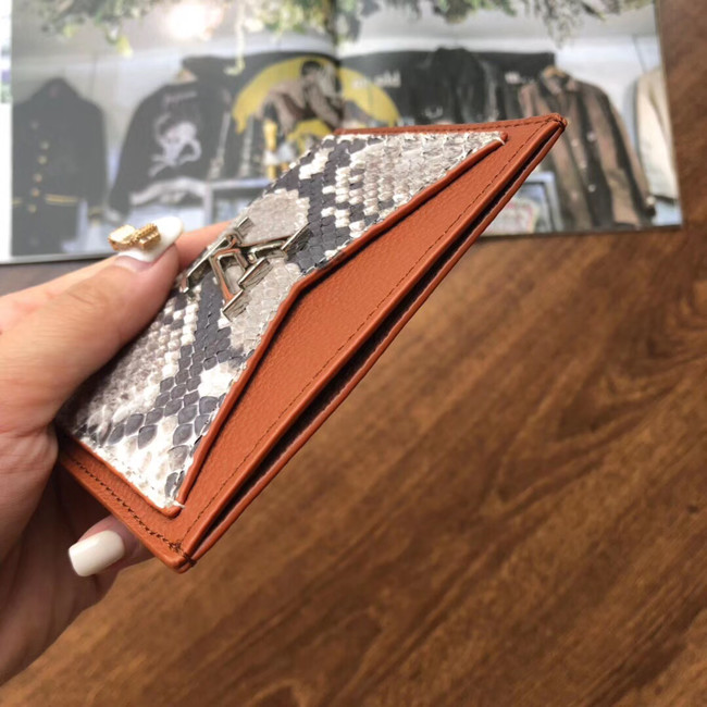 Louis Vuitton Outlet original LOCKME CARD HOLDER N97001 brown