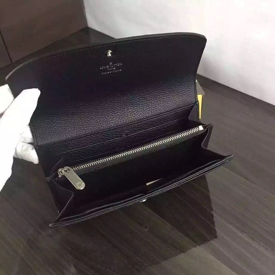 Louis Vuitton Outlet Mahina Leather Wallet 60144 Black