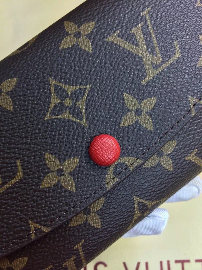 Louis Vuitton Outlet Monogram Canvas Wallet 60136 Red
