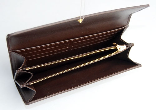Louis Vuitton Outlet Wallet M93577 Monogram Vernis coffee